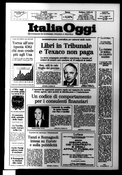 Italia oggi : quotidiano di economia finanza e politica